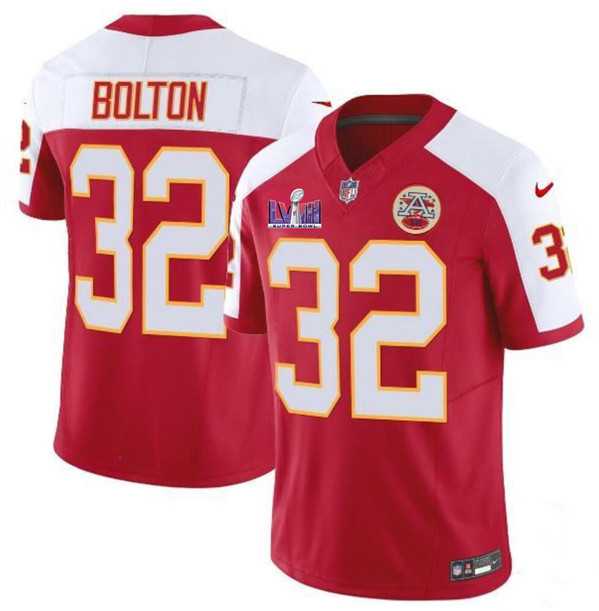 Men & Women & Youth Kansas City Chiefs #32 Nick Bolton Red White 2024 F.U.S.E. Super Bowl LVIII Patch Vapor Untouchable Limited Jersey,We sell and wholesale Men & Women & Youth Kansas City Chiefs #32 Nick Bolton Red White 2024 F.U.S.E. Super Bowl LVIII Patch Vapor Untouchable Limited Jersey on line form chian!